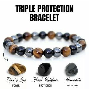 Triple protection Healing Stones bracelet unisex